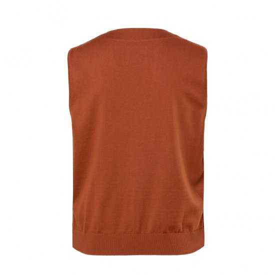 JP1880 Tweed Waistcoat Wool Brick Red - Veste - Veste i store størrelser