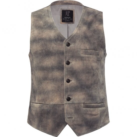 JP1880 Vest Traditional Cowhide Graphite Grey - Tøj i store størrelser - Tøj i store størrelser til mænd