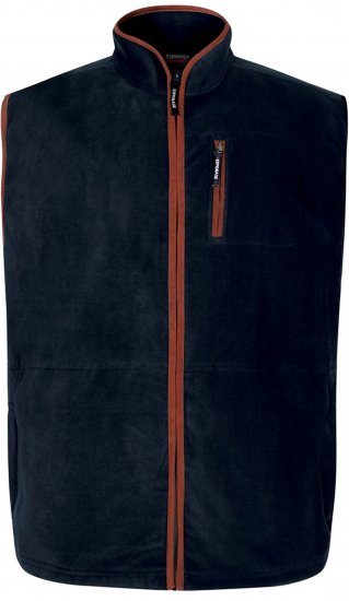 Espionage FL047 Microfleece Gilet Navy - Veste - Veste i store størrelser