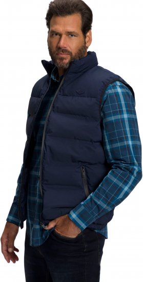 JP1880 Quilted Gilet Stand-up Collar Navy - Jakker - Jakker i store størrelser, 2XL- 12XL