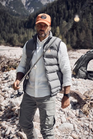 JP1880 Quilted Vest Outdoor Stand-up Collar Grey - Jakker - Jakker i store størrelser, 2XL- 12XL