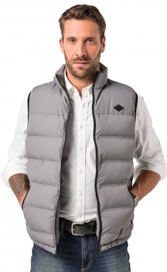 JP1880 Quilted Vest Outdoor Stand-up Collar Grey - Jakker - Jakker i store størrelser, 2XL- 12XL
