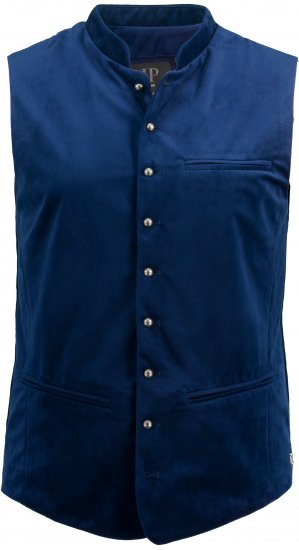 JP1880 Velvet Vest Traditional Blue - Festtøj - Festtøj – Fejr stilfuldt og behageligt