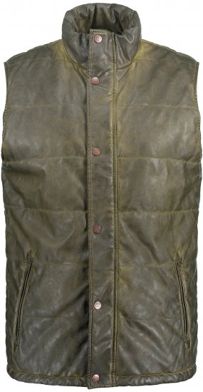 JP1880 Quilted Gilet Vintage Leather Green - Jakker - Jakker i store størrelser, 2XL- 12XL