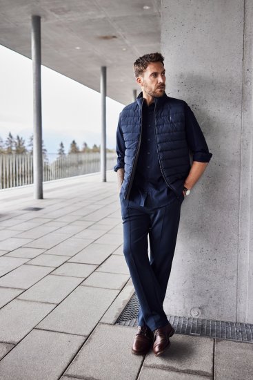 JP1880 Quilted Vest Techno Down Padding Navy - Jakker - Jakker i store størrelser, 2XL- 12XL