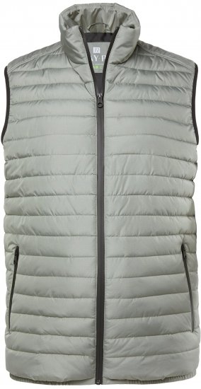 JAY-PI Lightly Quilted Vest with Stomach Fit Grey - Jakker - Jakker i store størrelser, 2XL- 12XL