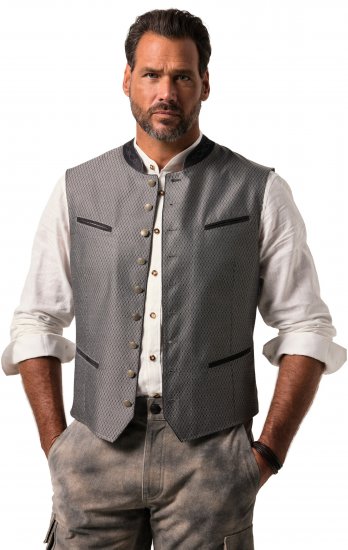 JP1880 Vest Traditional With Embroidery Silver - Festtøj - Festtøj – Fejr stilfuldt og behageligt