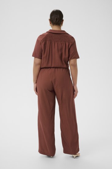 Kaffe Curve Emilia Wide Pants Henna Brown - Bukser - 