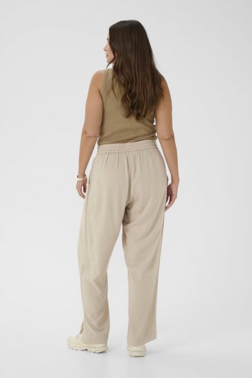 Kaffe Curve Mille Wide Pants Feather Grey - Stofbukser - 