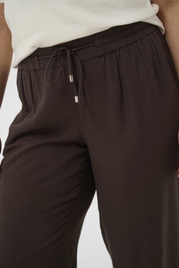 Kaffe Curve Mille Wide Pants Coffee Brown - Stofbukser - 