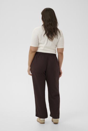 Kaffe Curve Mille Wide Pants Coffee Brown - Stofbukser - 