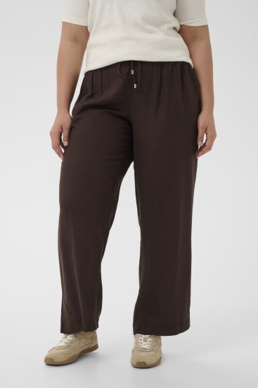 Kaffe Curve Mille Wide Pants Coffee Brown - Stofbukser - 