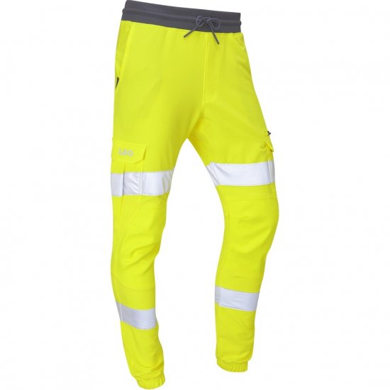 Leo Hawkridge Ecoviz High Performance 4X Stretch Trouser Hi-Vis Yellow - Arbejdstøj - Arbejdstøj i store størrelser