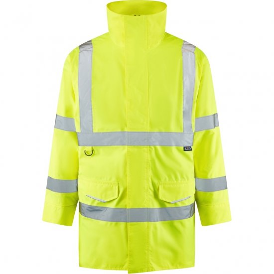 Leo Tawstock EcoViz 4K Baffle Lined Anorak Hi-Vis Yellow - Arbejdstøj - Arbejdstøj i store størrelser