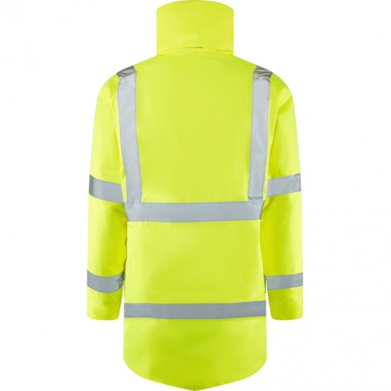 Leo Tawstock EcoViz 4K Baffle Lined Anorak Hi-Vis Yellow - Arbejdstøj - Arbejdstøj i store størrelser