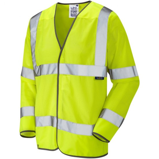 Leo Fremington Ecoviz Mesh Sleeved Waistcoat Hi-Vis Yellow - Arbejdstøj - Arbejdstøj i store størrelser