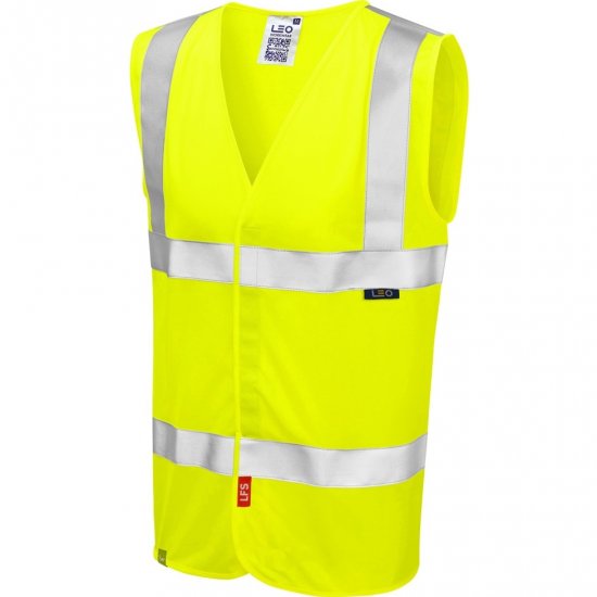 Leo Milford Ecoviz Lfs Waistcoat Hi-Vis Yellow - Arbejdstøj - Arbejdstøj i store størrelser