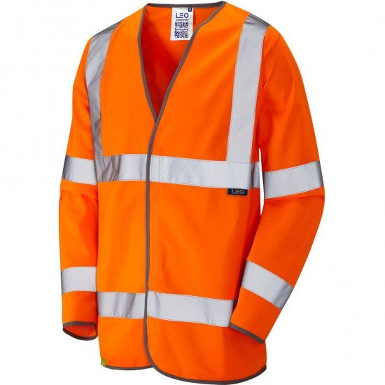 Leo Shirwell Ecoviz Sleeved Waistcoat Hi-Vis Orange - Arbejdstøj - Arbejdstøj i store størrelser