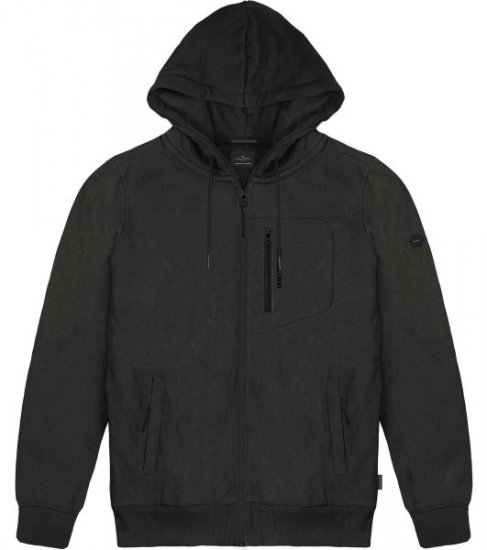 Double Outfitters MTOP-1160 Hættetrøje med lynlås Sort - Trøjer og hættetrøjer - Trøjer og Hættetrøjer i store størrelser - 2XL-14XL
