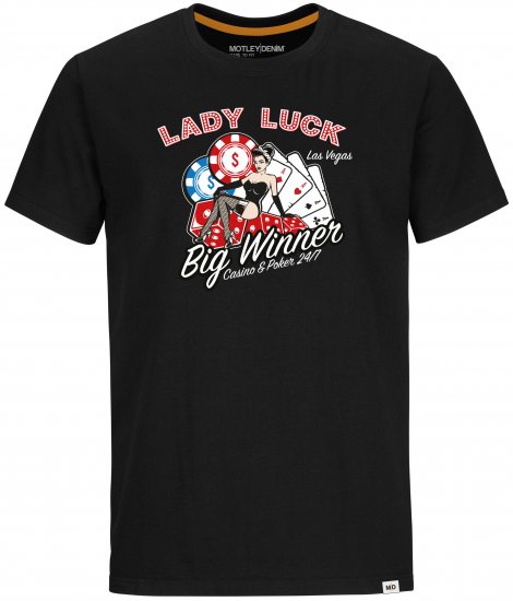 Motley Denim T-shirt Newark Black - T-shirts - T-shirts i store størrelser - 2XL-14XL