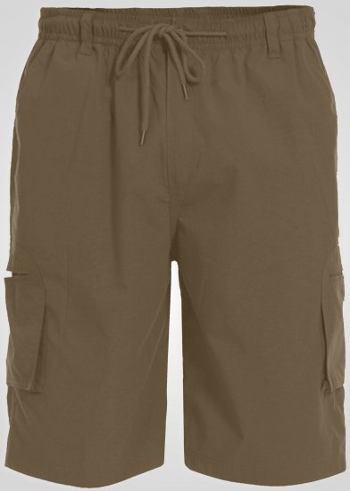 D555 Nick Cargoshorts med Elastisk Talje Beige - Shorts - Shorts i store størrelser - W40-W60