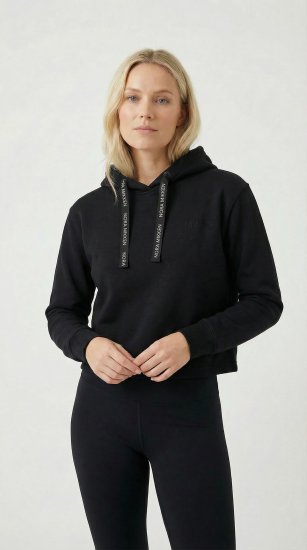 Nora Mikken KAMILLA Cropped Hoodie Black - DAMETØJ XS-XXL - 