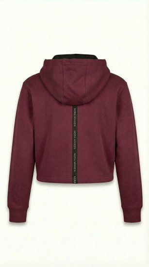 Nora Mikken KAMILLA Cropped Hoodie Burgundy - DAMETØJ XS-XXL - 
