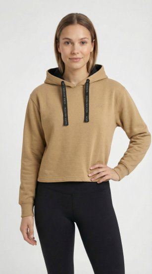 Nora Mikken KAMILLA Cropped Hoodie Camel - DAMETØJ XS-XXL - 
