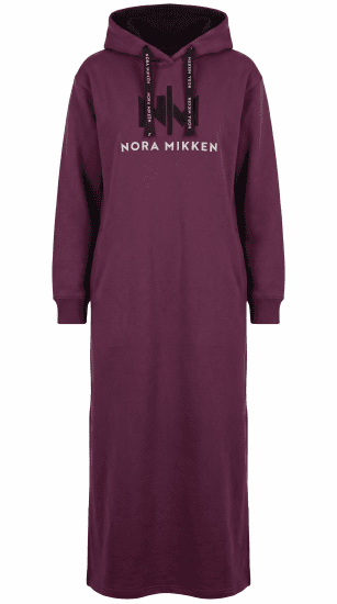 Nora Mikken MARI Maxi Hoodie Dress Mauve Wine - DAMETØJ XS-XXL - 