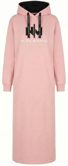 Nora Mikken MARI Maxi Hoodie Dress Peach Whip - DAMETØJ XS-XXL - 