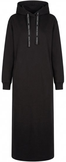 Nora Mikken MARTINA Maxi Hoodie Dress Black - DAMETØJ XS-XXL - 