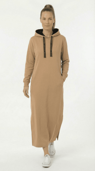 Nora Mikken MARTINA Maxi Hoodie Dress Camel - DAMETØJ XS-XXL - 