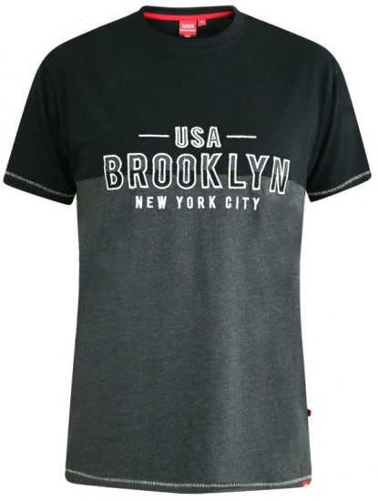 D555 Osbert T-shirt Black - T-shirts - T-shirts i store størrelser - 2XL-14XL