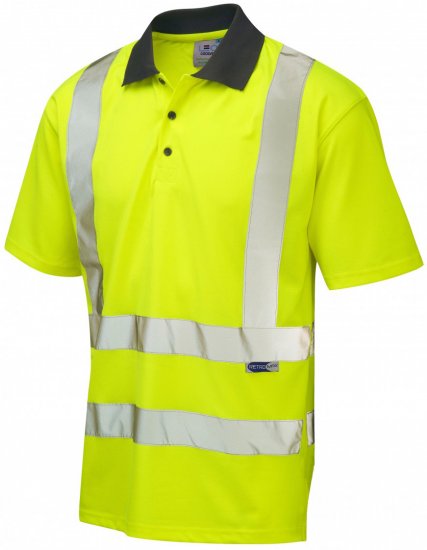 Leo Rockham Coolviz Polo Shirt Hi-Vis Yellow - Arbejdstøj - Arbejdstøj i store størrelser