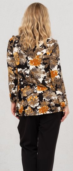 Scandinavian Caramel Flower Petals Tunic Orange and Brown - Trykte T-shirts til kvinder - 