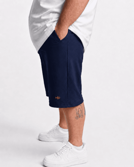 Motley Denim Paris Sweatshorts Navy - Joggingbukser og shorts - Sweatpants og Sweatshorts 2XL-12XL