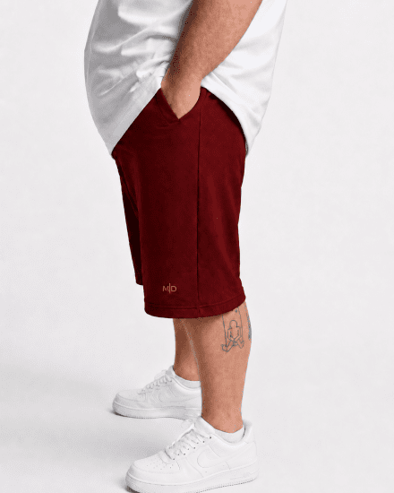 Motley Denim Paris Sweatshorts Red - Joggingbukser og shorts - Sweatpants og Sweatshorts 2XL-12XL