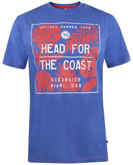D555 Arizona T-shirt Blue - T-shirts - T-shirts i store størrelser - 2XL-14XL