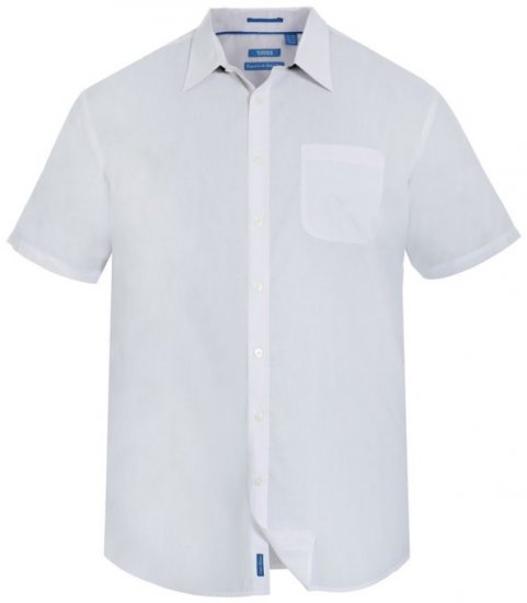 D555 Delmar Easy Iron-Skjorte Hvid - Skjorter - Skjorter til store mænd 2XL- 8XL
