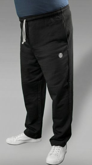 20 Nodi Ponente Long Leg Sports Pants in Combed Fleece Cotton Black - Joggingbukser og shorts - Sweatpants og Sweatshorts 2XL-12XL