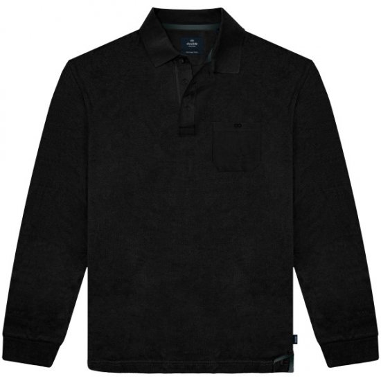 Double Outfitters PS-3100 Polo Shirt Chest Pocket Black - Polotrøjer - Polotrøjer 2XL-8XL