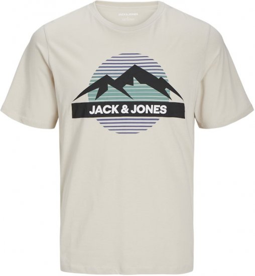 Jack & Jones PEAK T-Shirt Gray - T-shirts - T-shirts i store størrelser - 2XL-14XL