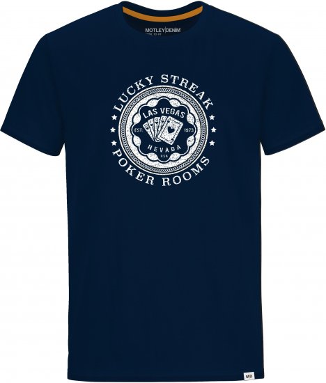 Motley Denim QUEENS T-shirt Navy - T-shirts - T-shirts i store størrelser - 2XL-14XL