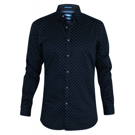 D555 Rashard Long Sleeve Printed Shirt - Skjorter - Skjorter til store mænd 2XL- 8XL