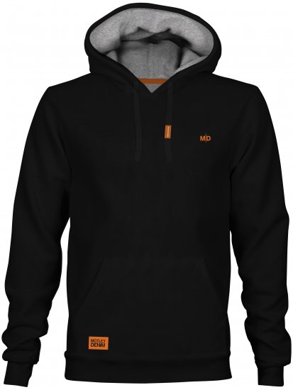 Motley Denim Riga Hoodie Black - Trøjer og hættetrøjer - Trøjer og Hættetrøjer i store størrelser - 2XL-14XL
