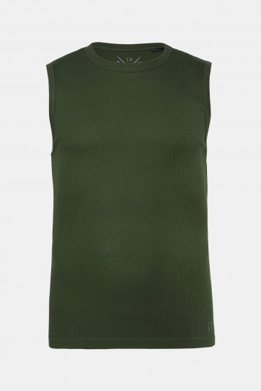 JP1880 Undershirt Rib Jersey Green - T-shirts - T-shirts i store størrelser - 2XL-14XL