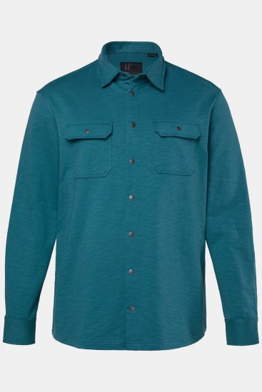 JP1880 Jersey Shirt Long Sleeve Modern Fit Blue - Skjorter - Skjorter til store mænd 2XL- 8XL