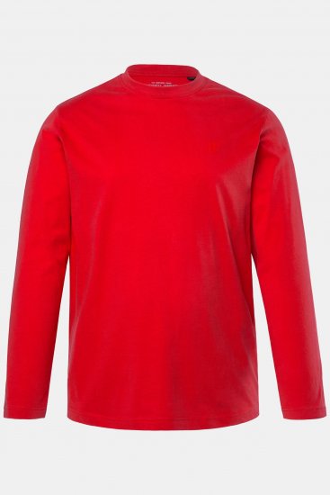 JP1880 Long Sleeve OEKO-TEX T-Shirt Red - T-shirts - T-shirts i store størrelser - 2XL-14XL
