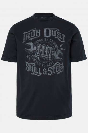 JP1880 T-Shirt Short Sleeve Chest Print Black - T-shirts - T-shirts i store størrelser - 2XL-14XL