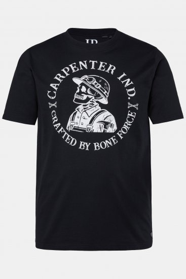 JP1880 T-Shirt Chest Print Bone Force Black - T-shirts - T-shirts i store størrelser - 2XL-14XL